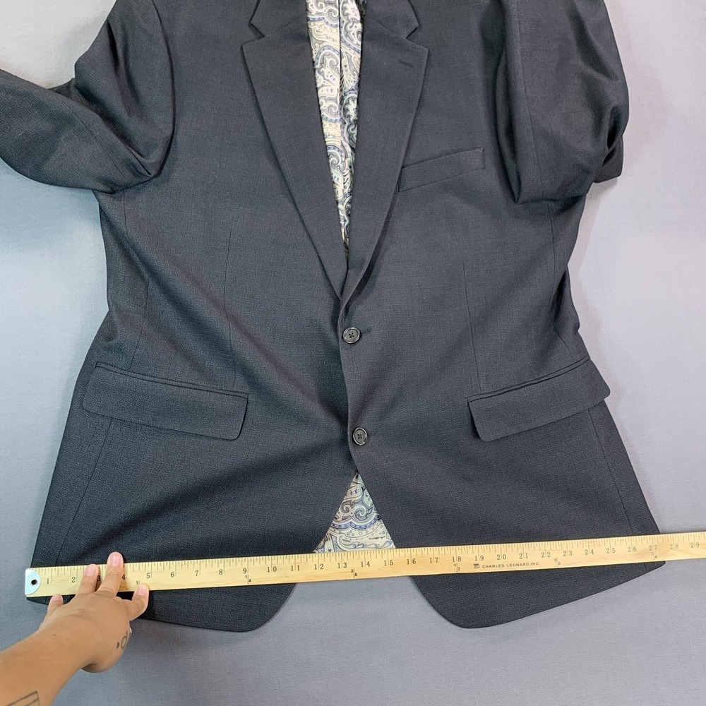 Lauren Ralph Lauren Blazer Mens 46R Gray Polyester Paisley Lined Sport Coat - Picture 14 of 16
